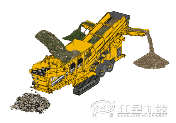 HX系列移動(dòng)破碎站工作原理