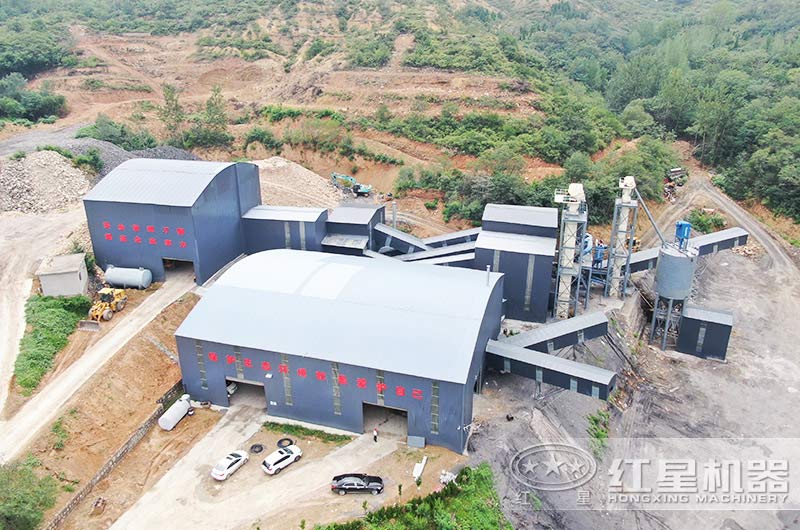 環(huán)保制砂現(xiàn)場(chǎng)航拍